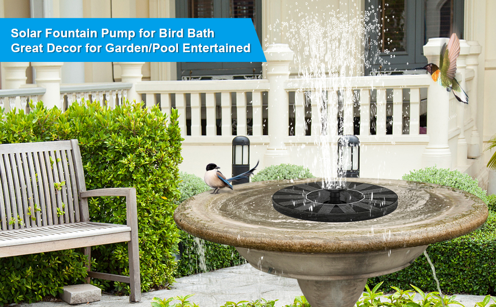 Solar Bird Bath Fountain Pump